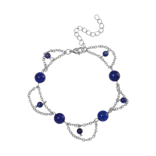 Tigerauge Armband ca. 19 cm 316L Edelstahl ca. 20.00 ct