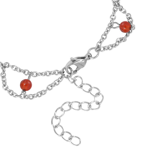 Tigerauge Armband ca. 19 cm 316L Edelstahl ca. 20.00 ct