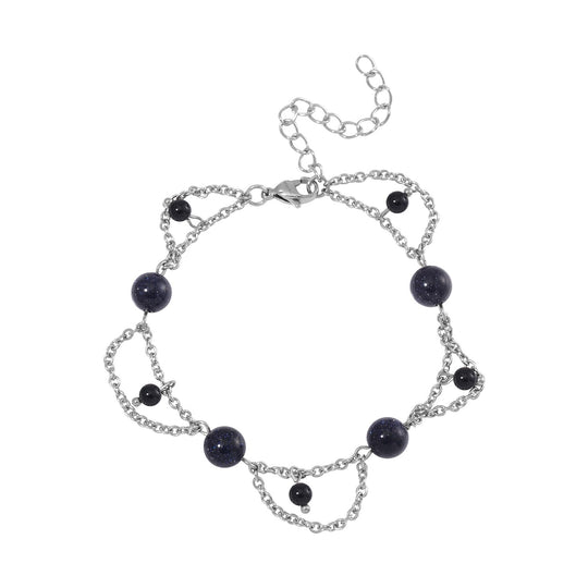 Tigerauge Armband ca. 19 cm 316L Edelstahl ca. 20.00 ct