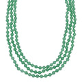 Dreilagige grüne Aventurin-Halskette, 150cm - 350 ct.
