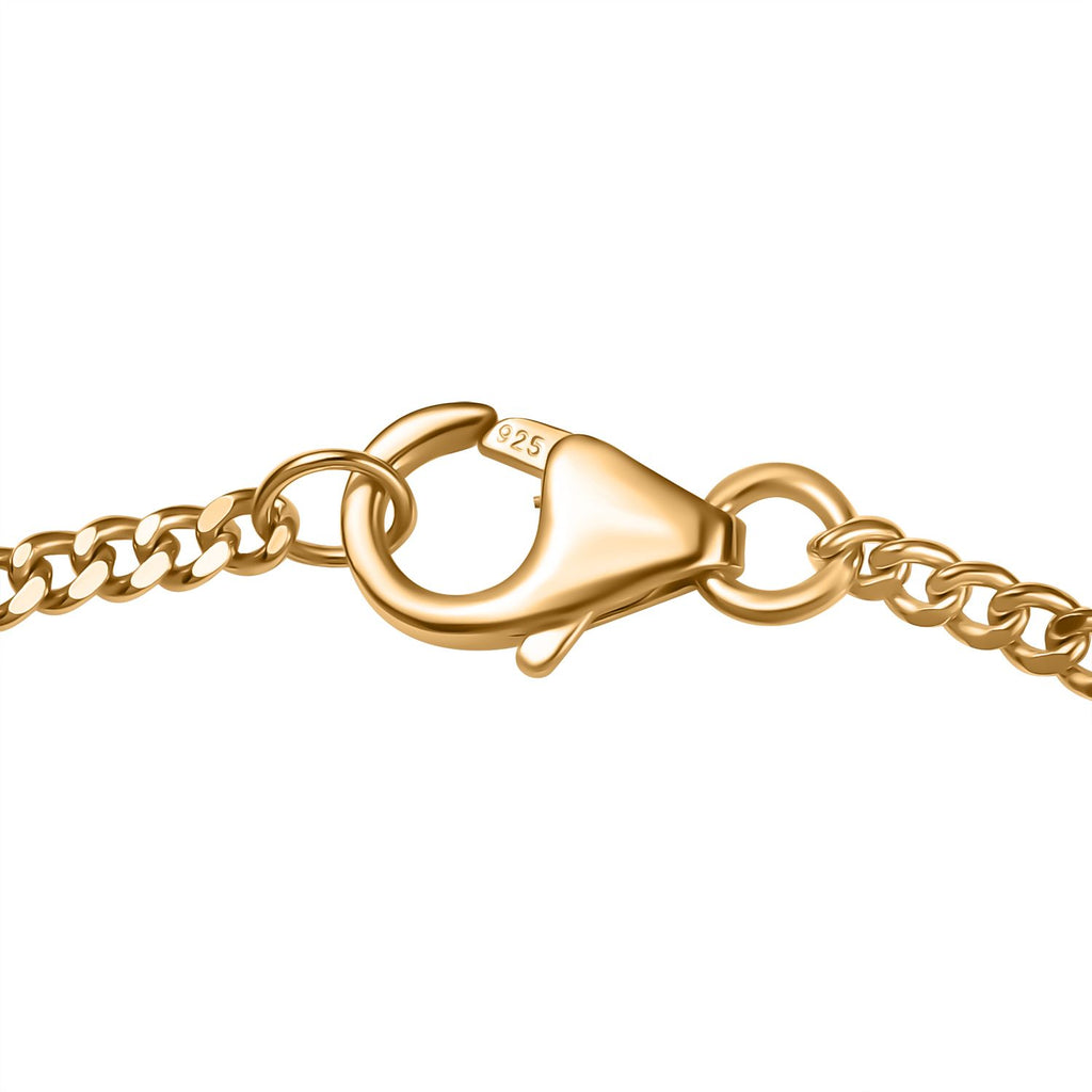 Montepuez-Rubin, Weißer Zirkon Armband ca. 19 cm 925 Silber 750 Gelbgold Vermeil ca. 1,85 ct.