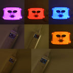 Beautech LED-Gesichtsmaske aus Silikon mit Controller, 33,8x21,8x0,5 cm