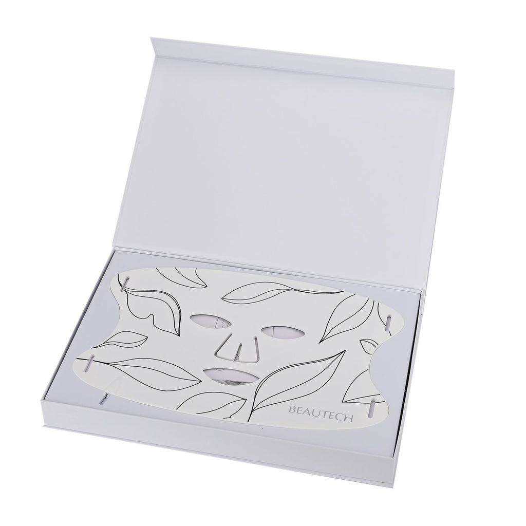 Beautech LED-Gesichtsmaske aus Silikon mit Controller, 33,8x21,8x0,5 cm
