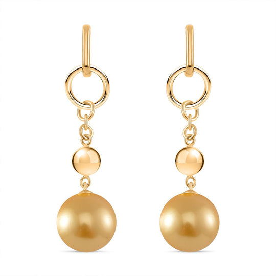 Sleeping Beauty Türkis farbe Muschelperle Ohrringe 925 Silber 750 Gelbgold Vermeil
