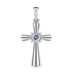 120 Facetten Moissanit Anhänger 925 Silber rhodiniert ca. 0.45 ct