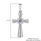 120 Facetten Moissanit Anhänger 925 Silber rhodiniert ca. 0.45 ct