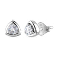 Moissanit Ohrringe 925 Silber platiniert ca. 0.44 ct