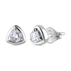 Moissanit Ohrringe 925 Silber platiniert ca. 0.44 ct
