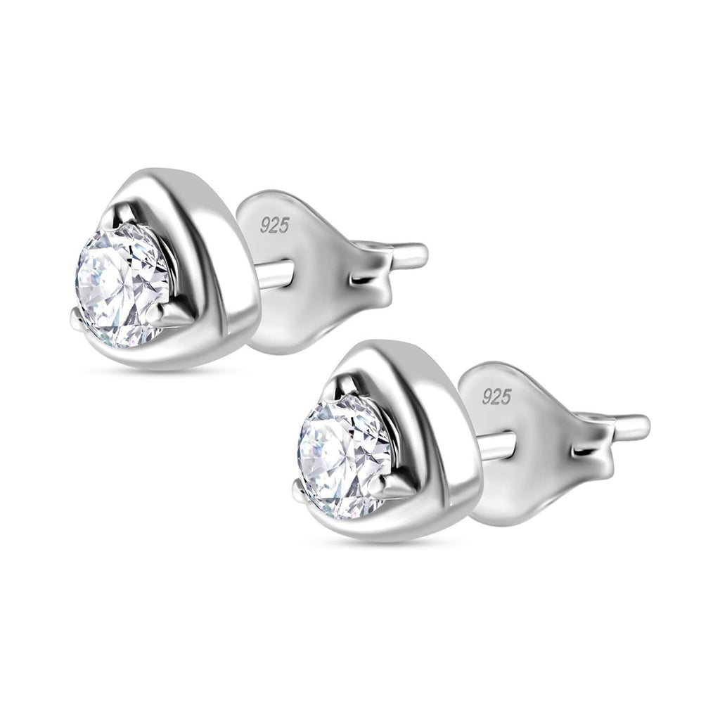 Moissanit Ohrringe 925 Silber platiniert ca. 0.44 ct