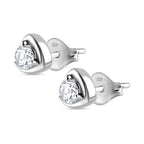 Moissanit Ohrringe 925 Silber platiniert ca. 0.44 ct