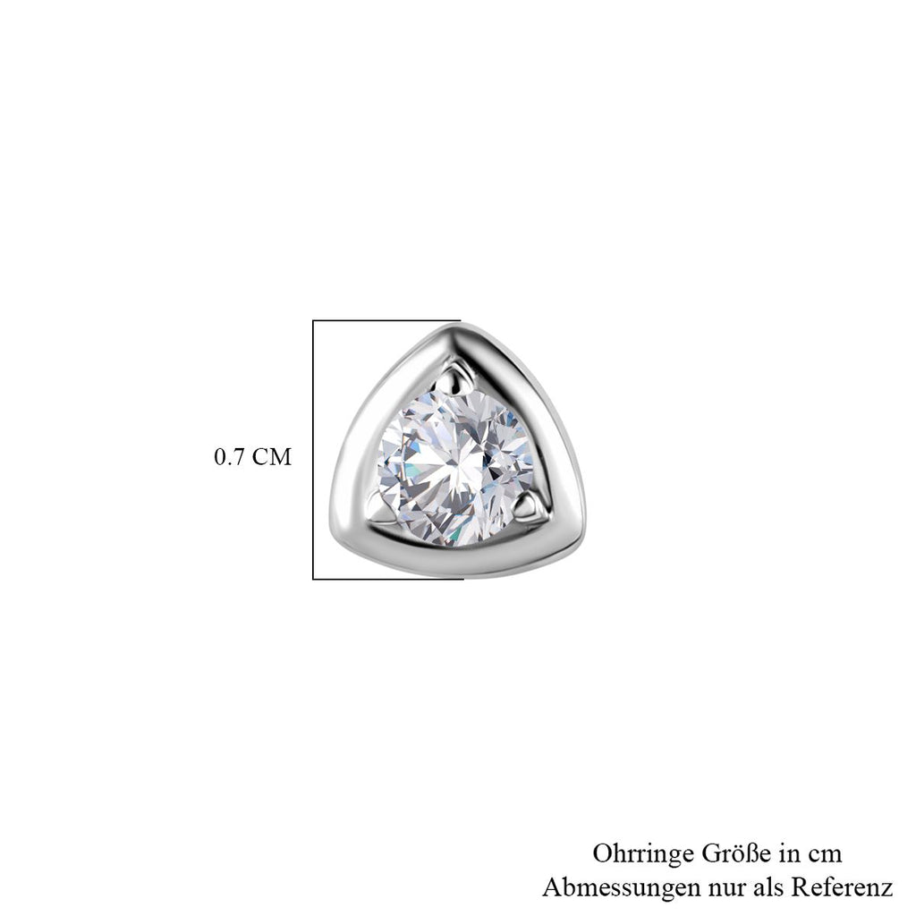 Moissanit Ohrringe 925 Silber platiniert ca. 0.44 ct