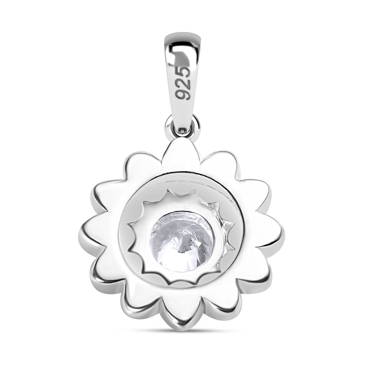 Weißer Zirkonia Anhänger 925 Silber