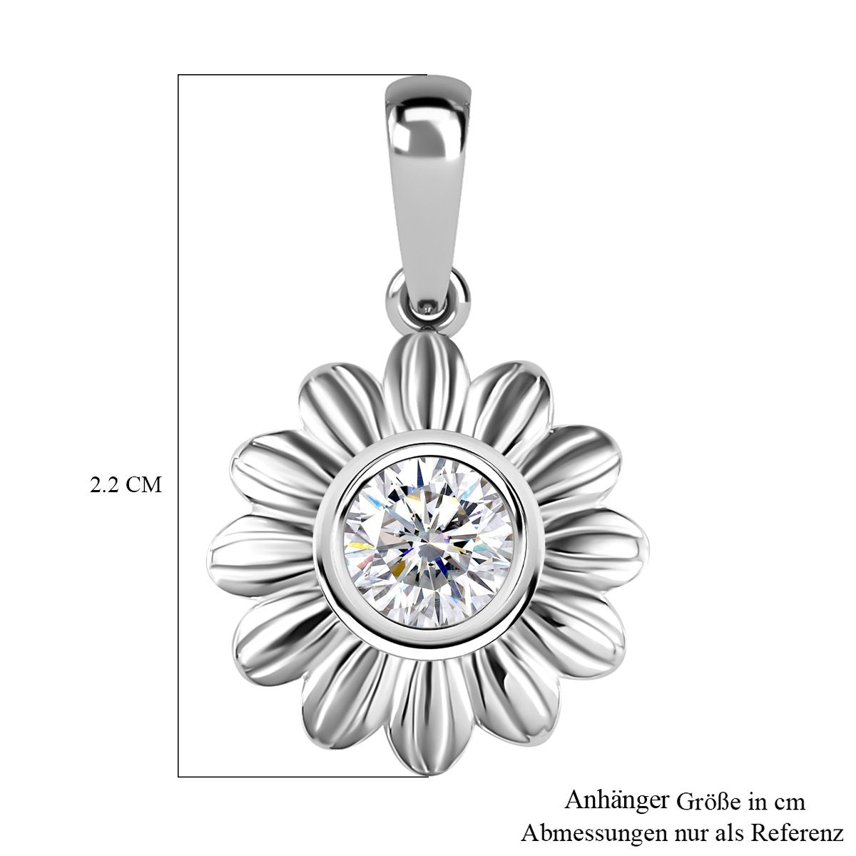 Weißer Zirkonia Anhänger 925 Silber