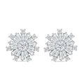 Weißer Zirkonia Ohrringe 925 Silber rhodiniert ca. 2.86 ct