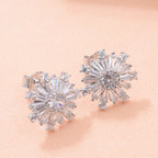 Weißer Zirkonia Ohrringe 925 Silber rhodiniert ca. 2.86 ct