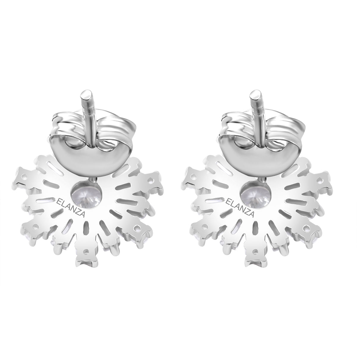Weißer Zirkonia Ohrringe 925 Silber rhodiniert ca. 2.86 ct