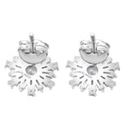 Weißer Zirkonia Ohrringe 925 Silber rhodiniert ca. 2.86 ct