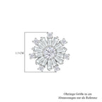 Weißer Zirkonia Ohrringe 925 Silber rhodiniert ca. 2.86 ct