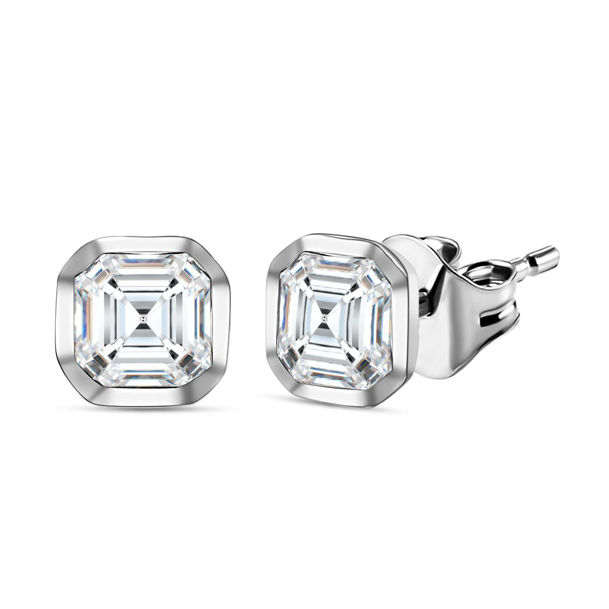 Moissanit Ohrringe 925 Silber rhodiniert ca. 1,32 ct.