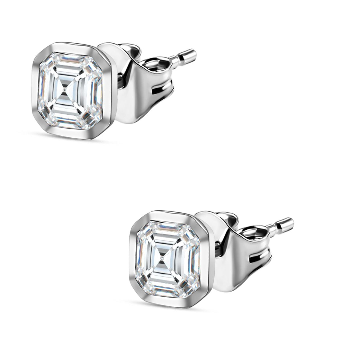 Moissanit Ohrringe 925 Silber rhodiniert ca. 1,32 ct.