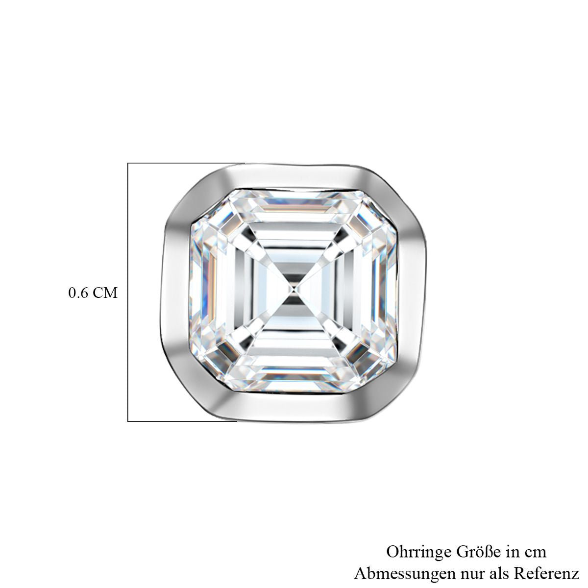 Moissanit Ohrringe 925 Silber rhodiniert ca. 1,32 ct.