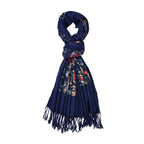 Marineblau mit Blumenmuster