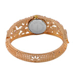 STRADA Bangle-Uhr - Mehrfarbiger Kristall, Japanisches PC21S Uhrwerk, Goldenes Zifferblatt, 316L Edelstahl gehäuse emailliert
