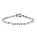 Moissanit Armband ca. 20 cm 925 Silber rhodiniert ca. 6.09 ct