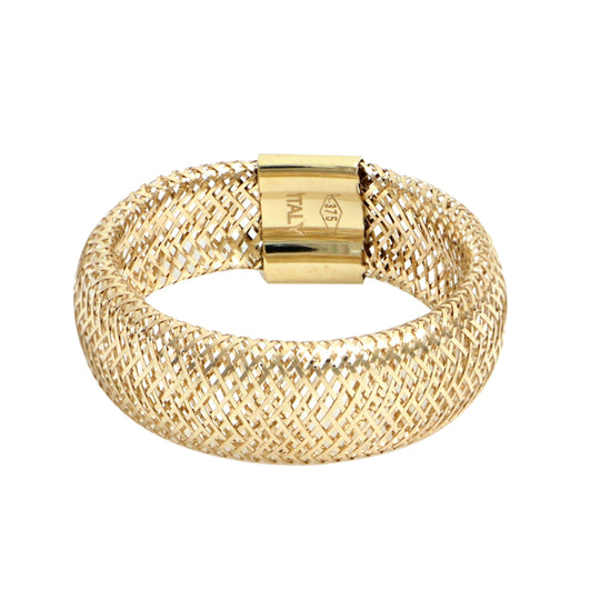 Maestro Kollektion - Italienischer, flexibler Ring, 375 Gelbgold