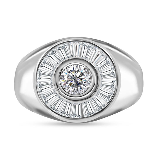 LUSTRO STELLA-Weißer Zirkonia Ring 925 Silber rhodiniert (Größe 20.00)