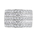 LUSTRO STELLA - Weißer Zirkonia Ring, 925 Silber rhodiniert (Größe 18.00)