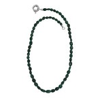 Grüner Aventurin Halskette ca. 45 cm Messing rhodiniert ca. 85,00 ct.