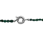 Grüner Aventurin Halskette ca. 45 cm Messing rhodiniert ca. 85,00 ct.