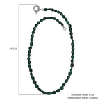 Grüner Aventurin Halskette ca. 45 cm Messing rhodiniert ca. 85,00 ct.