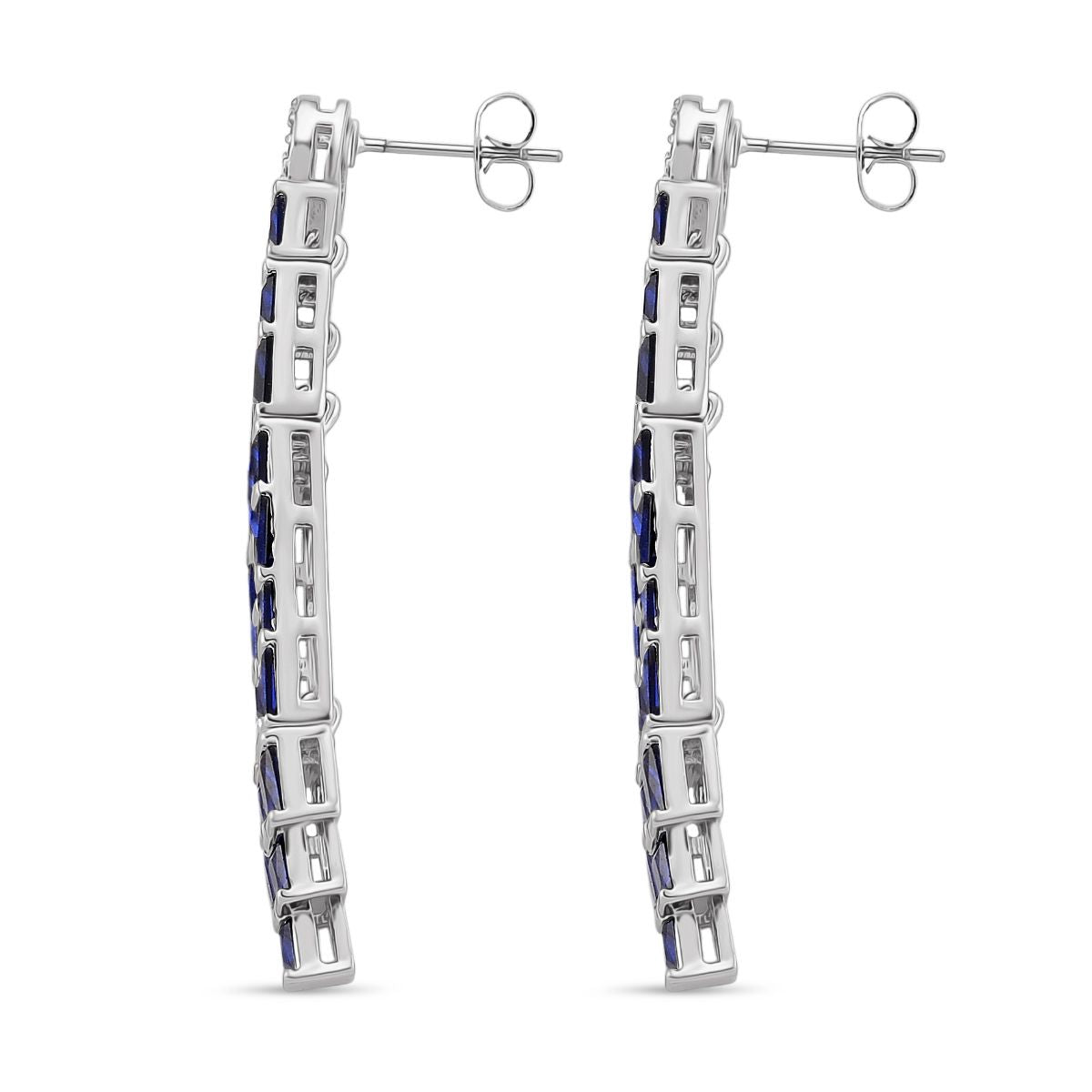 Weißer Zirkonia, Glas Ohrringe, Nickelfreies Messing, Silberfarben