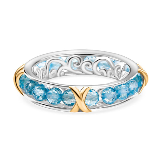 Apatit Ring Messing (Größe 18.00) ca. 6,40 ct