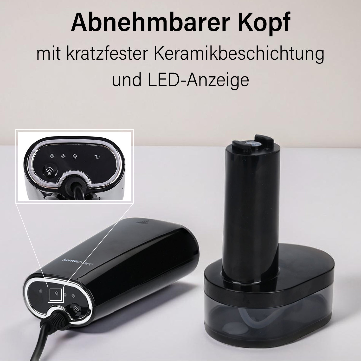 Kompakter Dampfbürste mit 1640 W - leistungsstarker Faltenentferner, 370 ml abnehmbarer Wassertank, schnelle Aufheizzeit