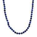 Blaue Tigerauge Halskette ca. 50 cm 925 Silber rhodiniert ca. 208.50 ct