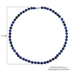 Blaue Tigerauge Halskette ca. 50 cm 925 Silber rhodiniert ca. 208.50 ct