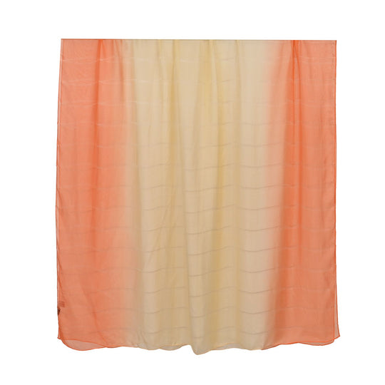 LA MAREY 100% Maulbeerseide Seidenschal, 100 x 180vcm, beige und orange