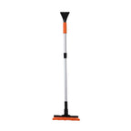 Ausziehbare Schneebürste mit verlängerbarem Griff, 80-114 cm, drehbarer Bürstenkopf, Schneeschaufel und Eiskratzer, robustes Design