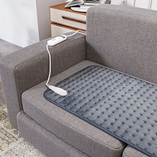 Elektrisches Wärme-Pad - Für Entspannung & Schmerzlinderung, 3 Heizstufen, hypoallergen, waschbar, 2-Stunden-Timer, 2m Kabel, Burgund, 84 x 40 cm