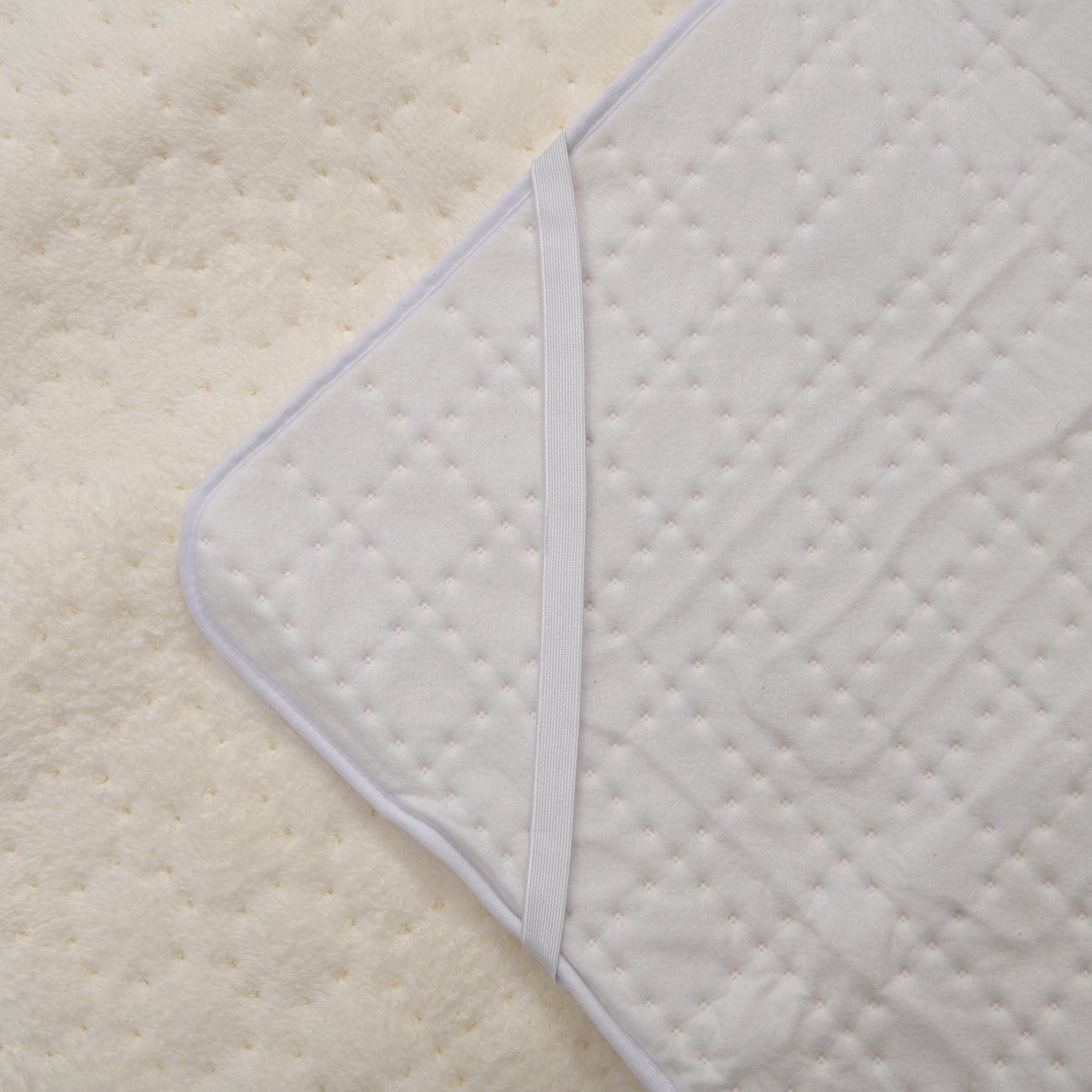 Elektrische Unterdecke, 160x160cm - 280 GSM Fleece-Oberseite, 400 GSM Polymer-Unterseite, geeignet für 230 V Steckdosen, 9 Heizstufen mit automatischem Timer, weiß