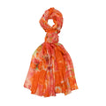 LA MAREY 100% Maulbeerseide Seidenschal, 110cm x 180cm, Orange