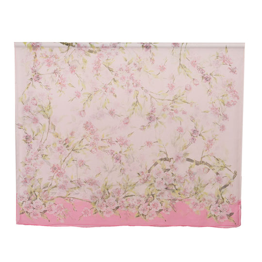 LA MAREY printed 100% mulberry silk scarfMaterial:100% Mulberry silk size:110cm*180cmWeight : 50gpink and floral