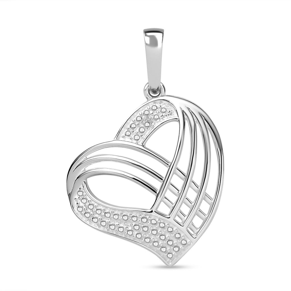 Weißer Diamant Anhänger 925 Silber