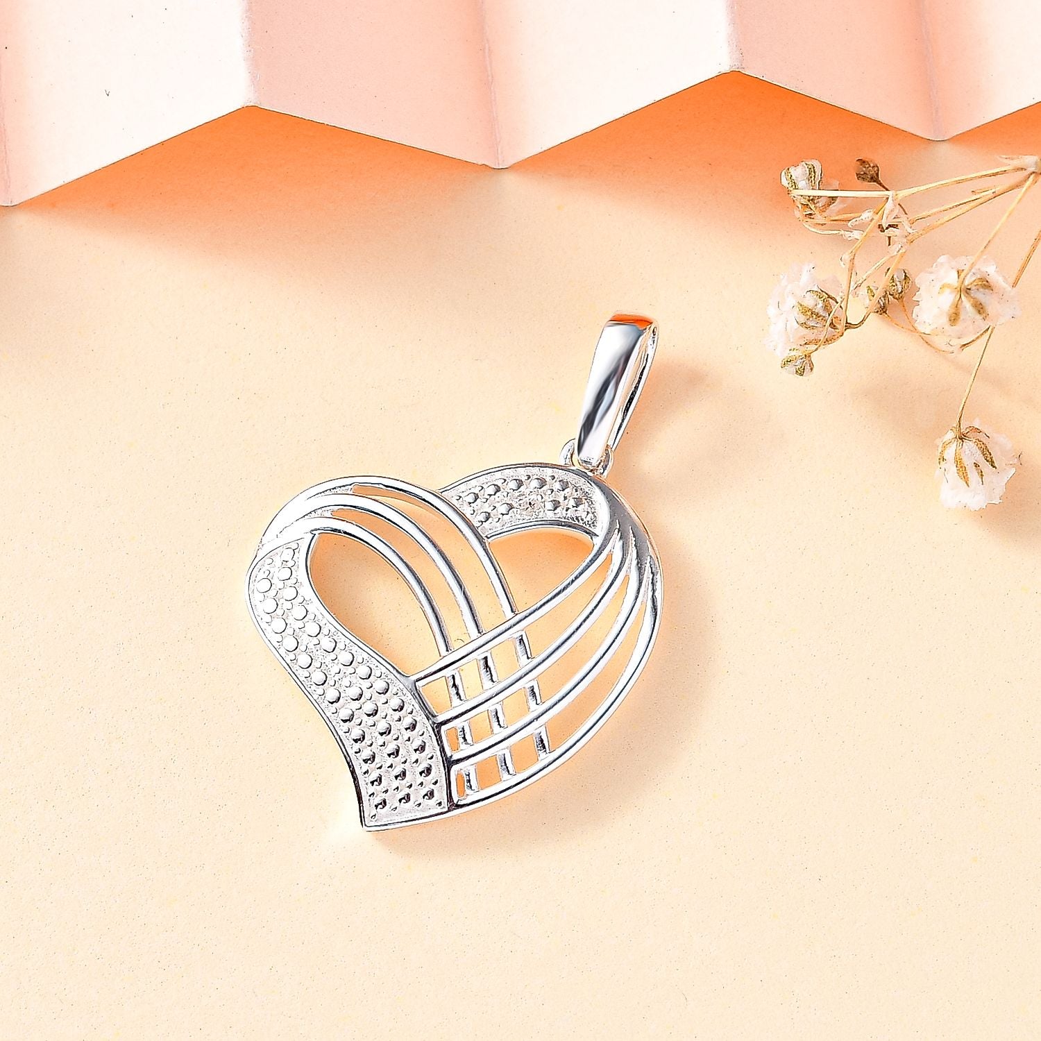 Weißer Diamant Anhänger 925 Silber