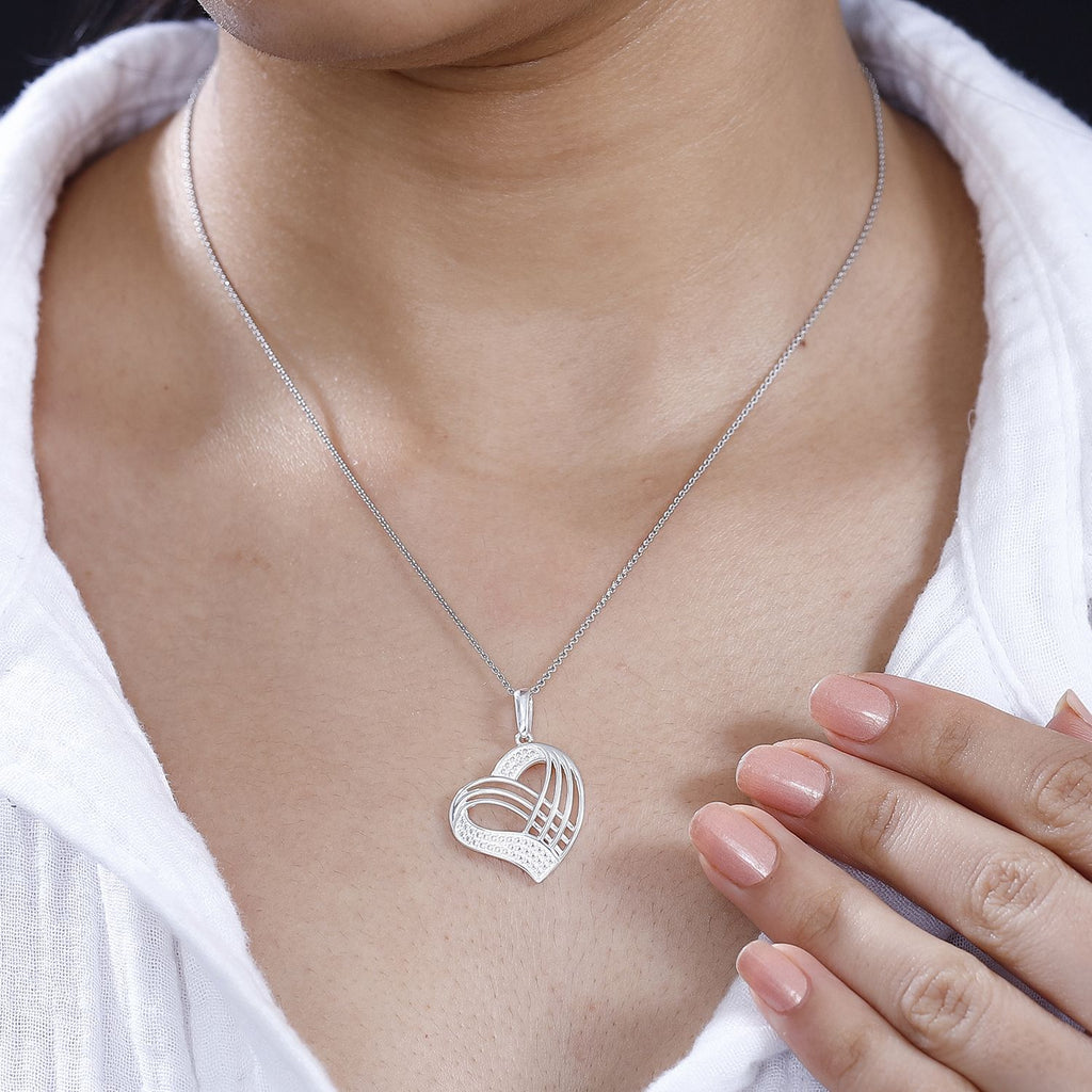 Weißer Diamant Anhänger 925 Silber