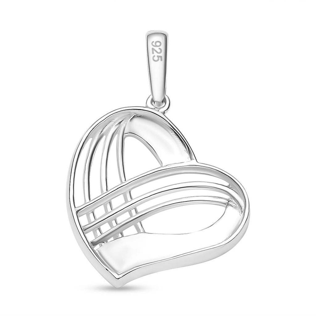 Weißer Diamant Anhänger 925 Silber
