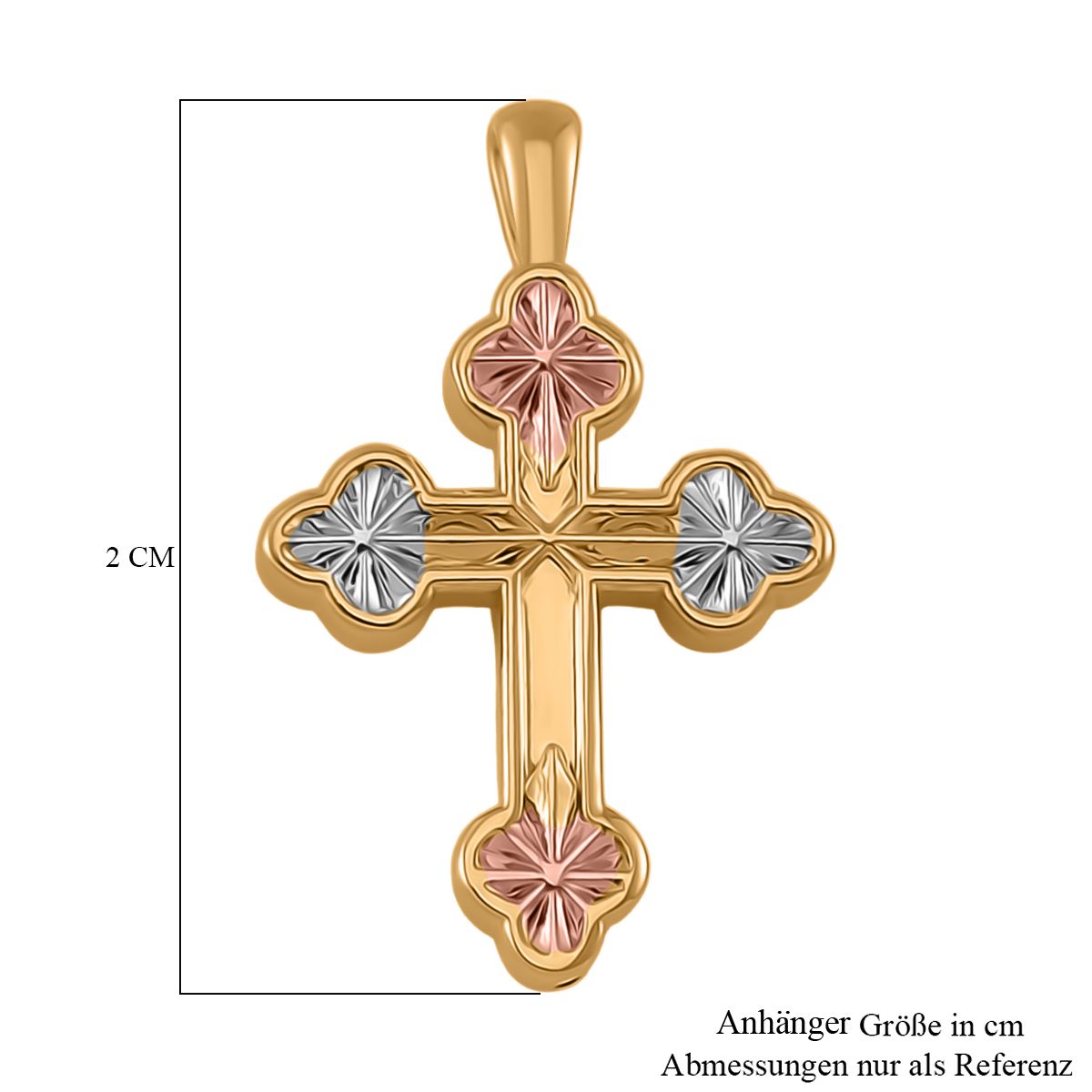 585 Gold Tricolor Anhänger